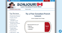 Desktop Screenshot of learn-canadian-french.language101.com