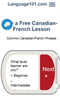 Mobile Screenshot of learn-canadian-french.language101.com
